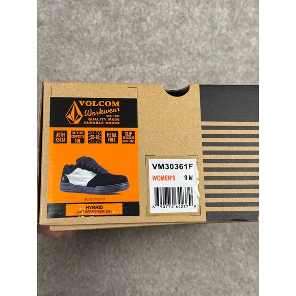 Volcom Workwear Hybrid Skate Inspired Workshoe Women's Sz 9 Black Composite Toe - Picture 4 of 16